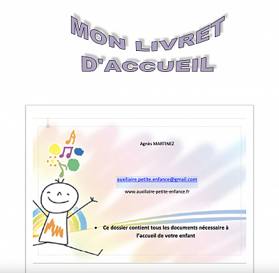 livret accueil, assistante maternelle, nounou, Poussan